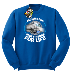 Father & son best friends for life - Bluza męska z STANDARD niebieski