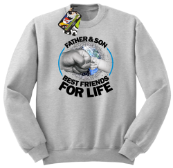 Father & son best friends for life - Bluza męska z STANDARD melanż