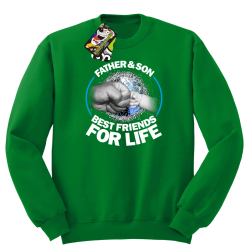 Father & son best friends for life - Bluza męska z STANDARD zielona