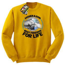 Father & son best friends for life - Bluza męska z STANDARD żółty