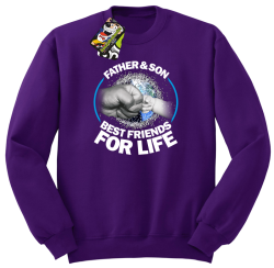 Father & son best friends for life - Bluza męska z STANDARD fiolet