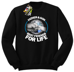 Father & son best friends for life - Bluza męska z STANDARD czarna