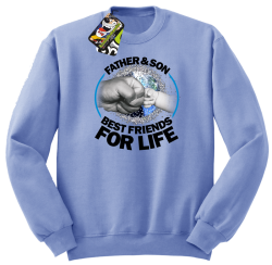 Father & son best friends for life - Bluza męska z STANDARD błękit