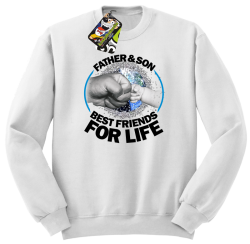 Father & son best friends for life - Bluza męska z STANDARD biała