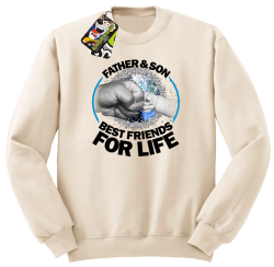 Father & son best friends for life - Bluza męska z STANDARD beż