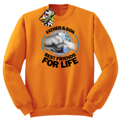 Father & son best friends for life - Bluza męska z STANDARD pomarańcz