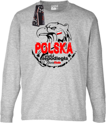 Polska WIELKA Niepodległa - Longsleeve dziecięcy melanż 