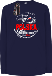 Polska WIELKA Niepodległa - Longsleeve dziecięcy granat