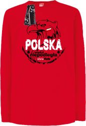 Polska WIELKA Niepodległa - Longsleeve dziecięcy czerwony