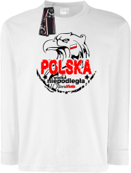 Polska WIELKA Niepodległa - Longsleeve dziecięcy biały 