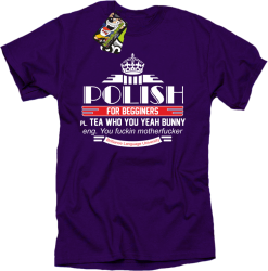 Polish for begginers Teas Who You Yeah Bunny - Koszulka męska fiolet 