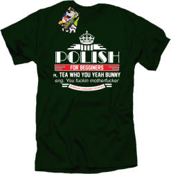 Polish for begginers Teas Who You Yeah Bunny - Koszulka męska butelkowa 