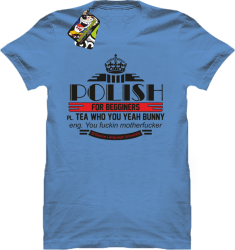 Polish for begginers Teas Who You Yeah Bunny - Koszulka męska błękit 