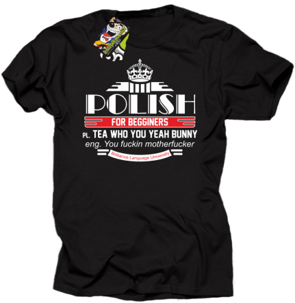 Polish for begginers Teas Who You Yeah Bunny - Koszulka męska czarna 
