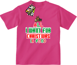 All I want for Christmas Dog Pink