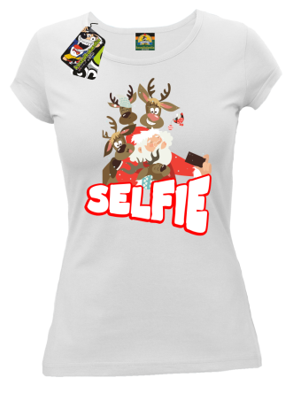 Selfie Santa Friends biala