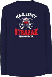 Najlepszy Strażak na świecie Fire Helmet - Longsleeve dziecięcy granat