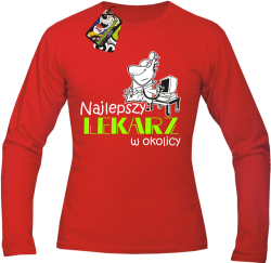 Najlepszy lekarz w okolicy - Longsleeve męski red