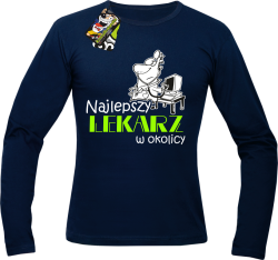 Najlepszy lekarz w okolicy - Longsleeve męski granat