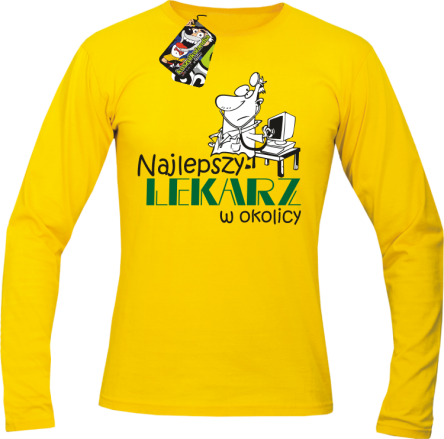 Najlepszy lekarz w okolicy - Longsleeve męski żółty