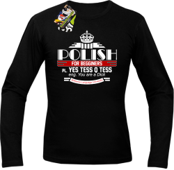 Polish for begginers Yes Tess Q Tess - Longsleeve męski czarny 