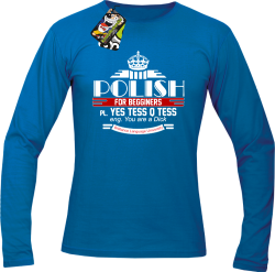 Polish for begginers Yes Tess Q Tess - Longsleeve męski niebieski