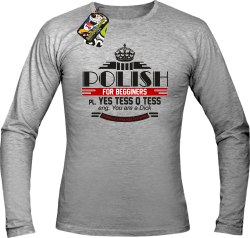 Polish for begginers Yes Tess Q Tess - Longsleeve męski melanż