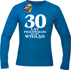 30  lat pracowałem na ten wygląd - Longsleeve męski niebieski