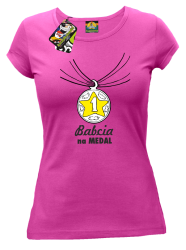 Babcia na medal - Koszulka damska fuchsia 