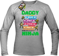 Daddy you are as brave as Leonardo Ninja Turtles - Longsleeve męski melanż