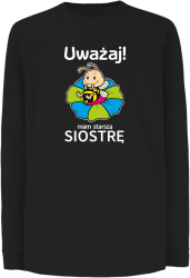 Uważaj mam starszą siostrę SERIA PSZCZÓŁKI - Longsleeve dziecięcy czarny