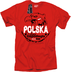 Polska WIELKA Niepodległa - Koszulka męska czerwona 