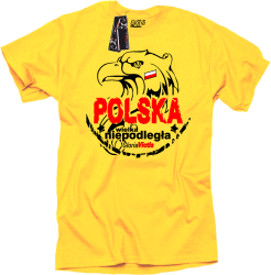 Polska WIELKA Niepodległa - Koszulka męska żółta 
