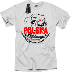 Polska WIELKA Niepodległa - Koszulka męska biała 