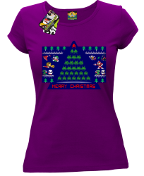 Merry Christmas Retro Games Fioletowa