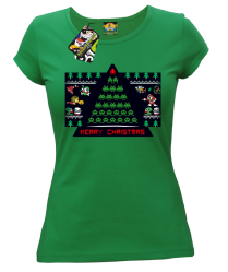 Merry Christmas Retro Games ZIELONA