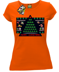 Merry Christmas Retro Games pomarańczowa