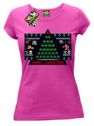 Merry Christmas Retro Games róż