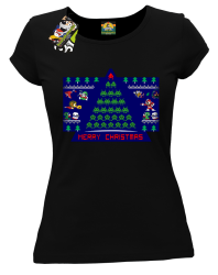 Merry Christmas Retro Games CZARNY