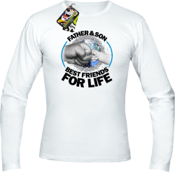 Father & son best friends for life - Longsleeve męski biały