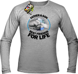 Father & son best friends for life - Longsleeve męski melanż