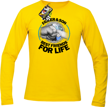 Father & son best friends for life - Longsleeve męski żółty