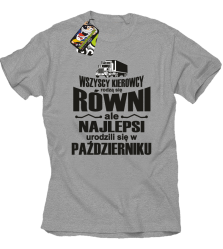 Wszyscy kierowcy rodzą się równi ale najlepsi urodzili się w - Koszulka męska melanż