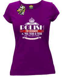 Polish for begginers Yes Tess Q Tess - Koszulka damska fiolet 