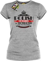 Polish for begginers Yes Tess Q Tess - Koszulka damska melanż 