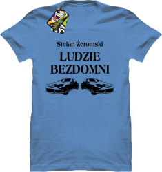 Stefan Żeromski Ludzie Bezdomni - Koszulka męska błękit