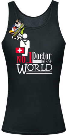 No1 Doctor in the world - Top damski czarny