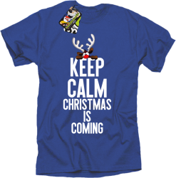 Keep calm christmas is coming Niebieska