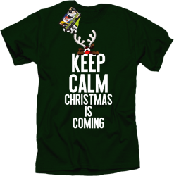 Keep calm christmas is coming BUTELKOWA ZIELEŃ