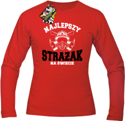 Najlepszy Strażak na świecie Fire Helmet - Longsleeve męski  red